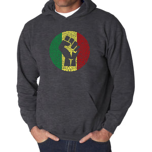 Get Up Stand Up  - Men's Word Art Hooded Sweatshirt