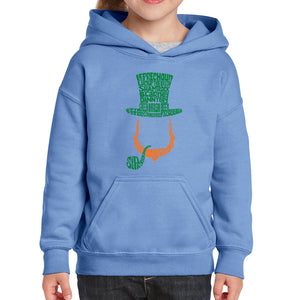 Leprechaun  - Girl's Word Art Hooded Sweatshirt