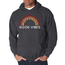 Load image into Gallery viewer, Good Vibes - Men&#39;s Word Art Hooded Sweatshirt