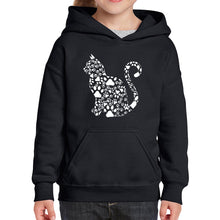 Load image into Gallery viewer, Cat Claws - Girl&#39;s Word Art Hooded Sweatshirt