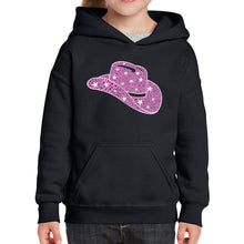 Load image into Gallery viewer, Cowgirl Hat - Girl&#39;s Word Art Hooded Sweatshirt