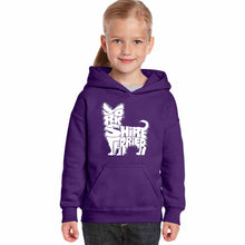 Load image into Gallery viewer, Yorkie - Girl&#39;s Word Art Hooded Sweatshirt