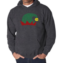 Load image into Gallery viewer, Christmas Elf Hat - Men&#39;s Word Art Hooded Sweatshirt