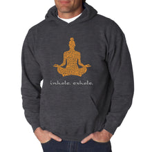 Load image into Gallery viewer, Inhale Exhale - Men&#39;s Word Art Hooded Sweatshirt