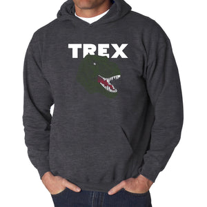 T-Rex Head  - Men's Word Art Hooded Sweatshirt