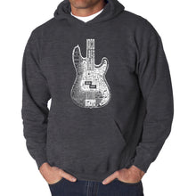 Load image into Gallery viewer, Bass Guitar  - Men&#39;s Word Art Hooded Sweatshirt