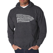 Load image into Gallery viewer, Pledge of Allegiance Flag - Men&#39;s Word Art Hooded Sweatshirt