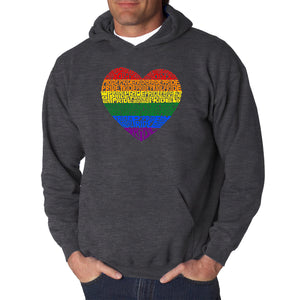Pride Heart - Men's Word Art Hooded Sweatshirt