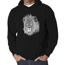 Load image into Gallery viewer, Lion  - Men&#39;s Word Art Hooded Sweatshirt