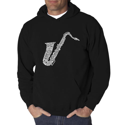Sax - Men's Word Art Hooded Sweatshirt