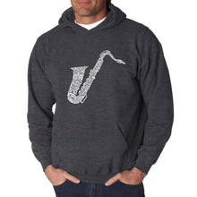 Load image into Gallery viewer, Sax - Men&#39;s Word Art Hooded Sweatshirt