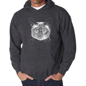 Siamese Cat  - Men's Word Art Hooded Sweatshirt