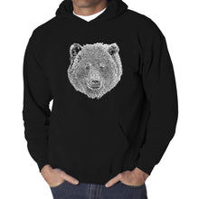 Load image into Gallery viewer, Bear Face  - Men&#39;s Word Art Hooded Sweatshirt