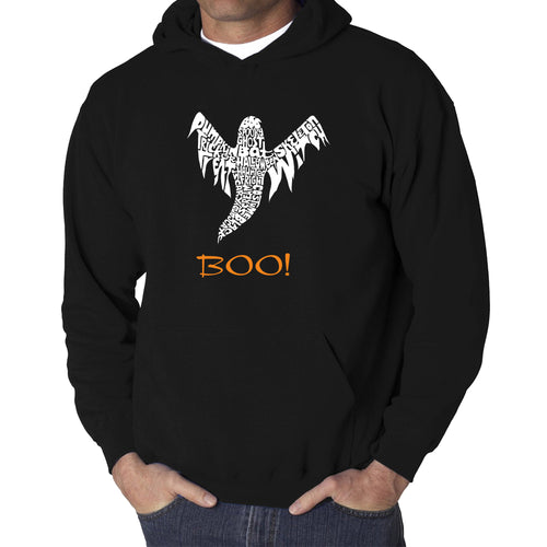 Halloween Ghost - Men's Word Art Hooded Sweatshirt