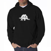 Load image into Gallery viewer, STEGOSAURUS - Men&#39;s Word Art Hooded Sweatshirt