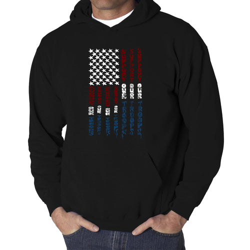 Support our Troops  - Men's Word Art Hooded Sweatshirt