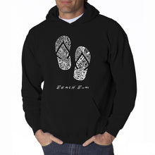 Load image into Gallery viewer, BEACH BUM - Men&#39;s Word Art Hooded Sweatshirt