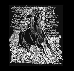 POPULAR HORSE BREEDS  - Women's Word Art Tank Top