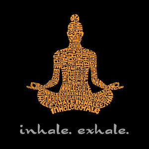 Inhale Exhale - Women's Word Art V-Neck T-Shirt