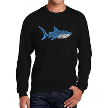 Load image into Gallery viewer, Daddy Shark - Men&#39;s Word Art Crewneck Sweatshirt