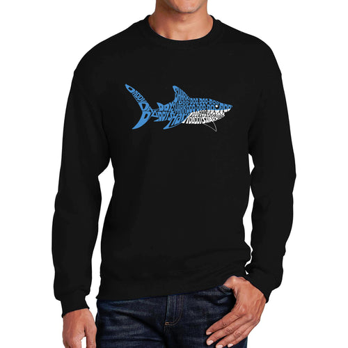 Daddy Shark - Men's Word Art Crewneck Sweatshirt
