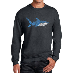 Daddy Shark - Men's Word Art Crewneck Sweatshirt