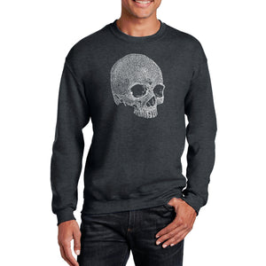 Dead Inside Skull - Men's Word Art Crewneck Sweatshirt