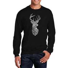 Load image into Gallery viewer, Types of Deer - Men&#39;s Word Art Crewneck Sweatshirt