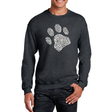 Load image into Gallery viewer, Dog Paw - Men&#39;s Word Art Crewneck Sweatshirt