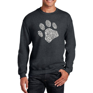 Dog Paw - Men's Word Art Crewneck Sweatshirt