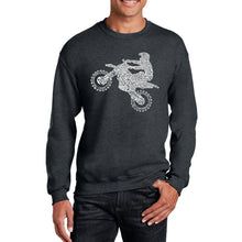 Load image into Gallery viewer, FMX Freestyle Motocross - Men&#39;s Word Art Crewneck Sweatshirt