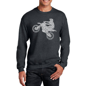 FMX Freestyle Motocross - Men's Word Art Crewneck Sweatshirt
