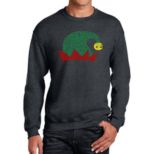 Load image into Gallery viewer, Christmas Elf Hat - Men&#39;s Word Art Crewneck Sweatshirt