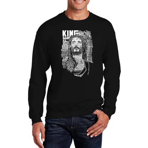 JESUS - Men's Word Art Crewneck Sweatshirt