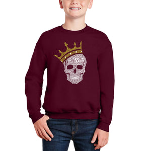 Brooklyn Crown - Boy's Word Art Crewneck Sweatshirt