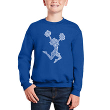 Load image into Gallery viewer, Cheer - Boy&#39;s Word Art Crewneck Sweatshirt