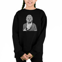 Load image into Gallery viewer, Buddha - Girl&#39;s Word Art Crewneck Sweatshirt