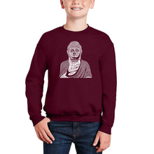 Load image into Gallery viewer, Buddha - Boy&#39;s Word Art Crewneck Sweatshirt