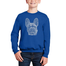 Load image into Gallery viewer, French Bulldog - Boy&#39;s Word Art Crewneck Sweatshirt