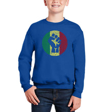 Load image into Gallery viewer, Get Up Stand Up - Boy&#39;s Word Art Crewneck Sweatshirt