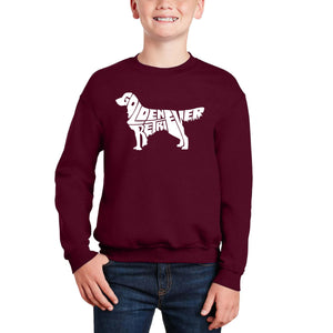 Golden Retreiver - Boy's Word Art Crewneck Sweatshirt
