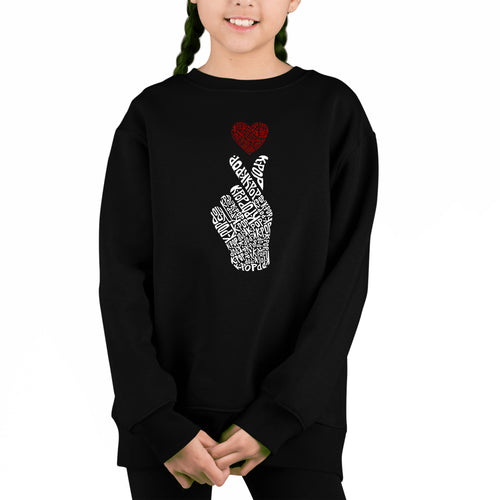 K-Pop - Girl's Word Art Crewneck Sweatshirt