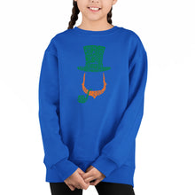 Load image into Gallery viewer, Leprechaun - Girl&#39;s Word Art Crewneck Sweatshirt
