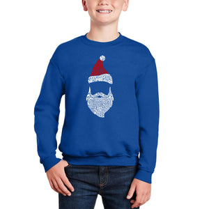 Santa Claus - Boy's Word Art Crewneck Sweatshirt
