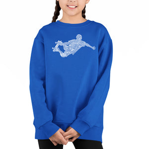 Popular Skating Moves & Tricks - Girl's Word Art Crewneck Sweatshirt