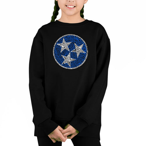 Tennessee Tristar - Girl's Word Art Crewneck Sweatshirt