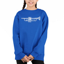 Load image into Gallery viewer, Trumpet - Girl&#39;s Word Art Crewneck Sweatshirt