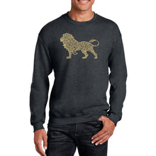 Load image into Gallery viewer, Lion - Men&#39;s Word Art Crewneck Sweatshirt