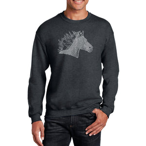 Horse Mane - Men's Word Art Crewneck Sweatshirt
