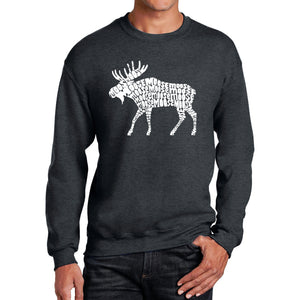Moose  - Men's Word Art Crewneck Sweatshirt